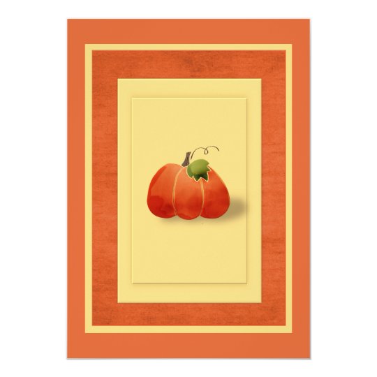 Fall Pumpkin Simple Tailored Card