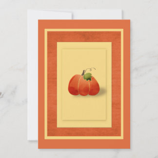 Fall Pumpkin Simple Tailored Invitation