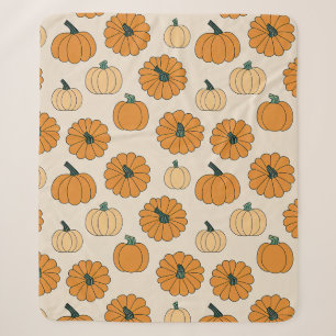 Fall pumpkin spice colours autumn pumpkins Thanksg Sherpa Blanket