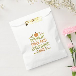 Fall Pumpkin Spice Halloween Autumn Holiday Favour Bags