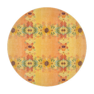 Fall Pumpkin Spice Halloween Thanksgiving Pumpkins Cutting Board