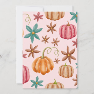 Fall Pumpkin Spice Halloween Thanksgiving Pumpkins Invitation