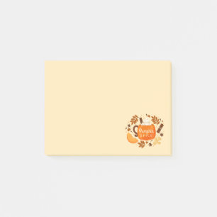 Fall Pumpkin Spice Post-It Notes