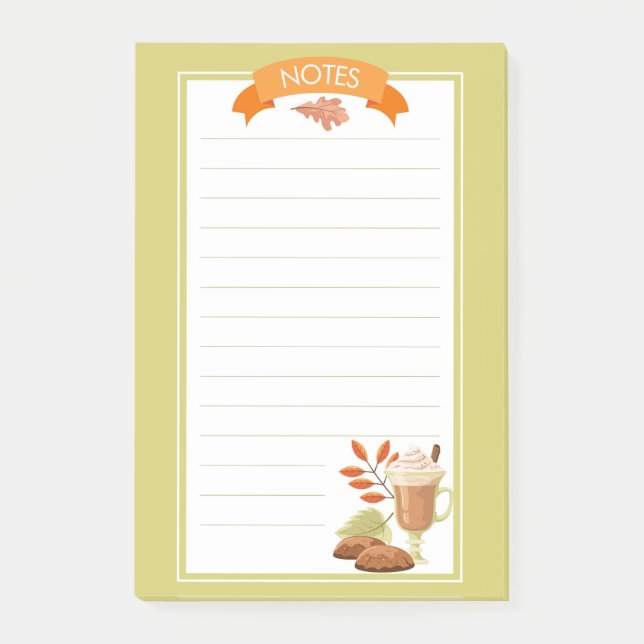 Fall Pumpkin Spice Post-It Notes (Front)
