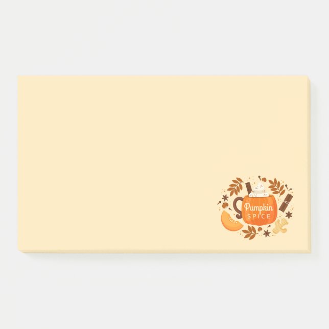 Fall Pumpkin Spice Post-It Notes (Front)