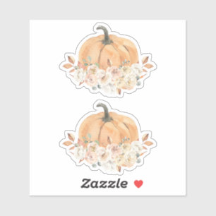Fall Pumpkin Sticker Boho Pumpkin Baby Shower