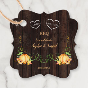 Fall Pumpkin String Lights Old Barn I DO BBQ Favour Tags