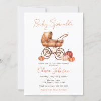 Fall Pumpkin Stroller Baby Sprinkle Baby Shower