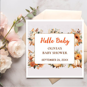 Fall Pumpkin Sunflower Napkin