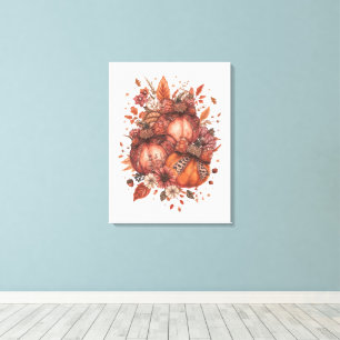 Fall Pumpkin T-Shirt Canvas Print