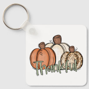 Fall Pumpkin ThankFul Simple Key Ring