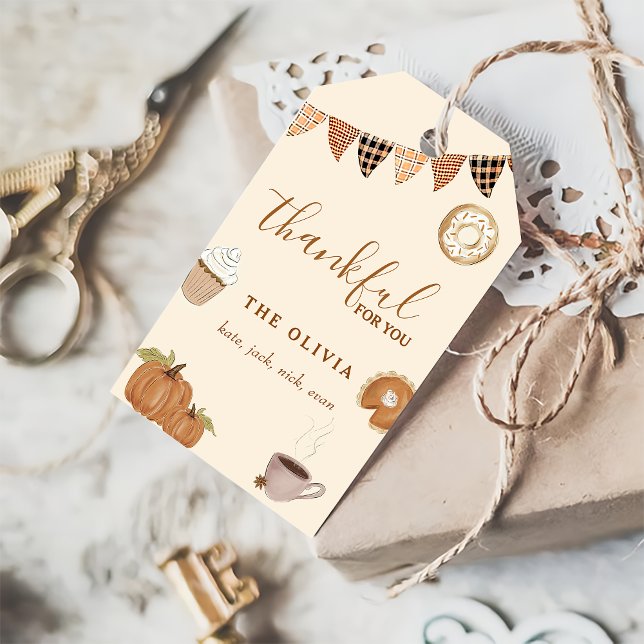 Fall Pumpkin Thankful To You  Gift Tag (Creator Uploaded)