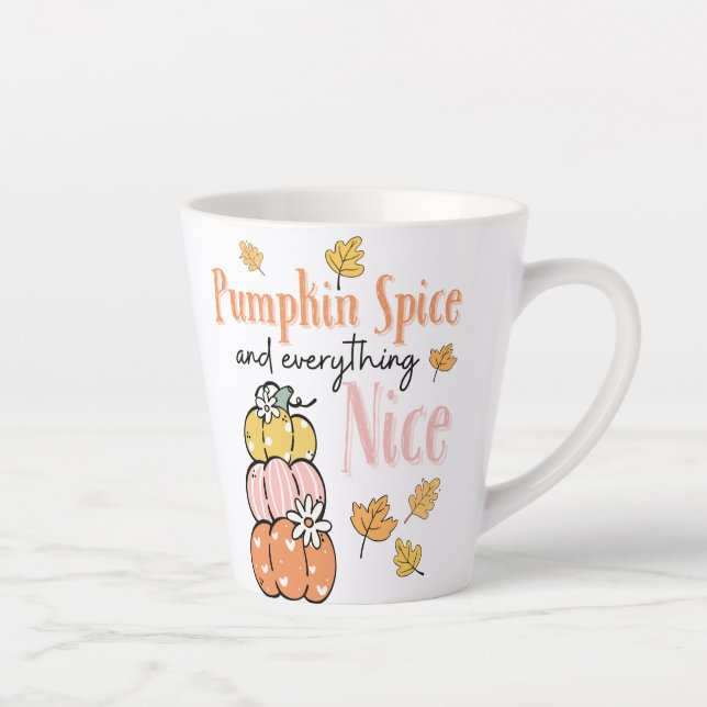 Fall/Pumpkin Theme Latte Mug (Right)