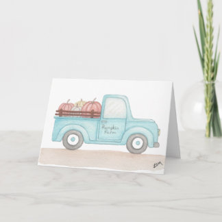 Fall Pumpkin Truck Card
