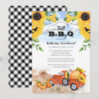 Fall Pumpkin Truck | Sunflowers Baby BBQ Shower