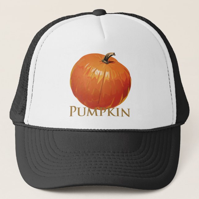 Fall Pumpkin Trucker Hat (Front)