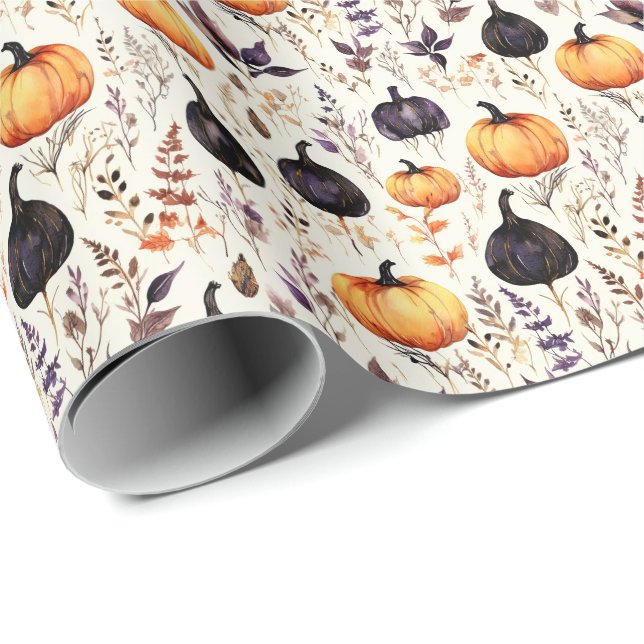 Fall Pumpkin Wrapping Paper (Roll Corner)