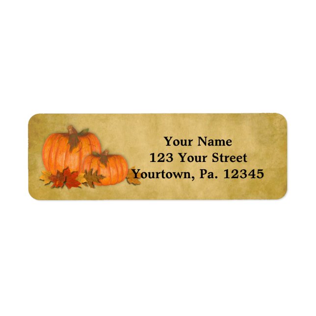 Fall Pumpkins Address Label (Front)