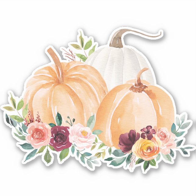 Fall Pumpkins and Boho Flowers (Front)