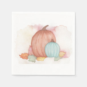 Fall Pumpkins and Leaves Napkin