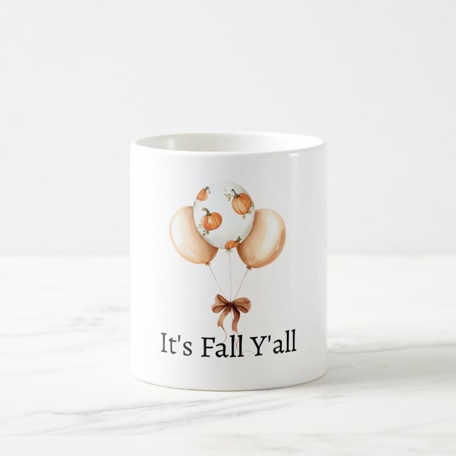 Fall Pumpkins Balloons Coffee Mug (Center)