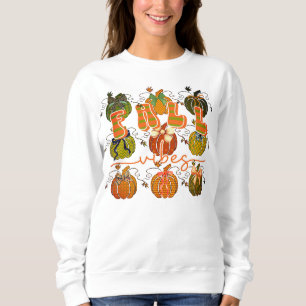 Fall Pumpkins Coquette Bows Doodle Outline Sweatshirt