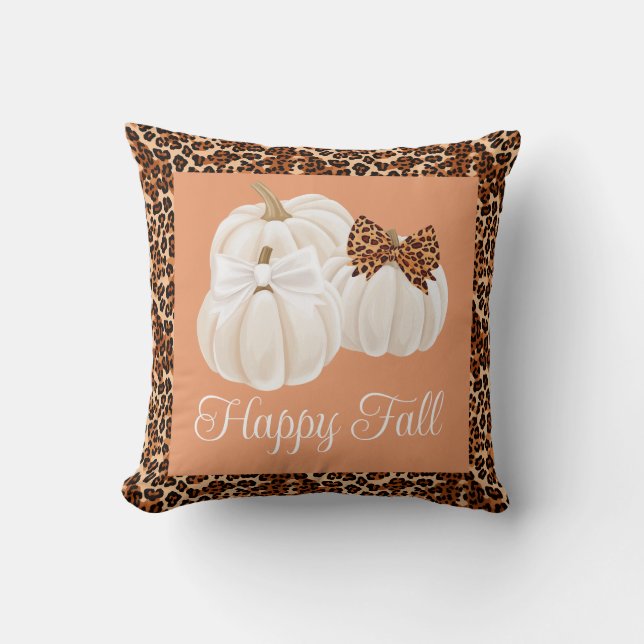 Fall Pumpkins Cute Happy Fall Cushion (Front)