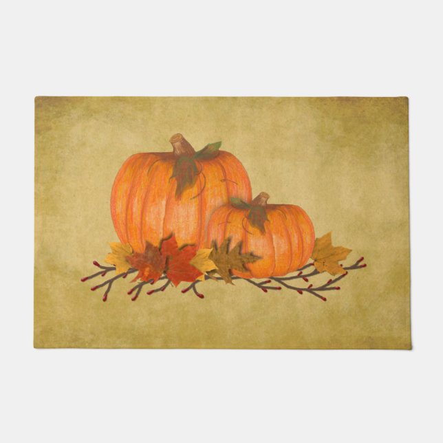 Fall Pumpkins  Doormat (Front)