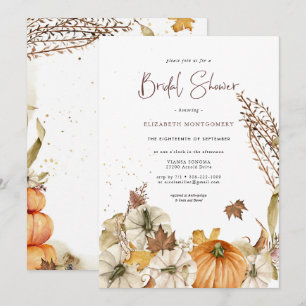 Fall Pumpkins Floral Autumn Bridal Shower