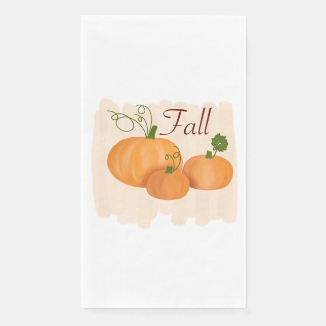 Fall pumpkins guest towels napkin (Front)
