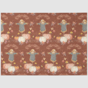 Fall Pumpkins Harvest Autumn Floral Leaf Decoupage Tissue Paper