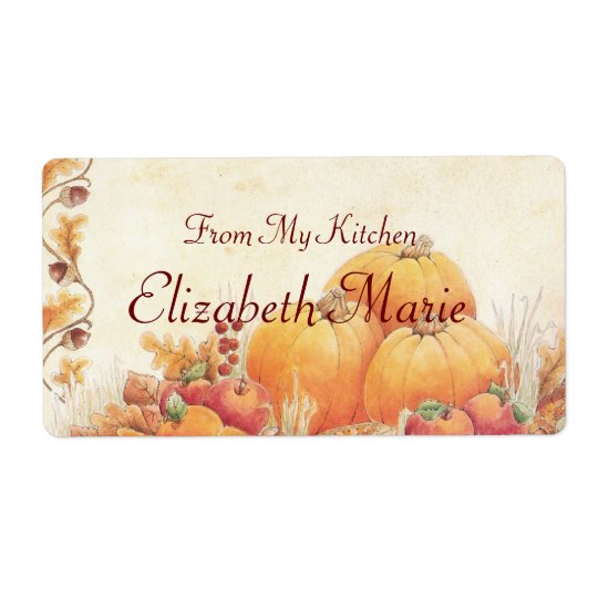 Fall Pumpkins Homemade Shipping Label