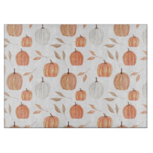 Fall Pumpkins & Leaves Cutting Board