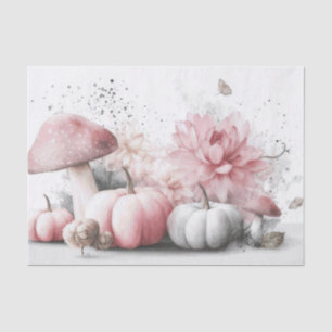 Fall Pumpkins, Mushroom and Flowers Fall Decoupage Tissue Paper