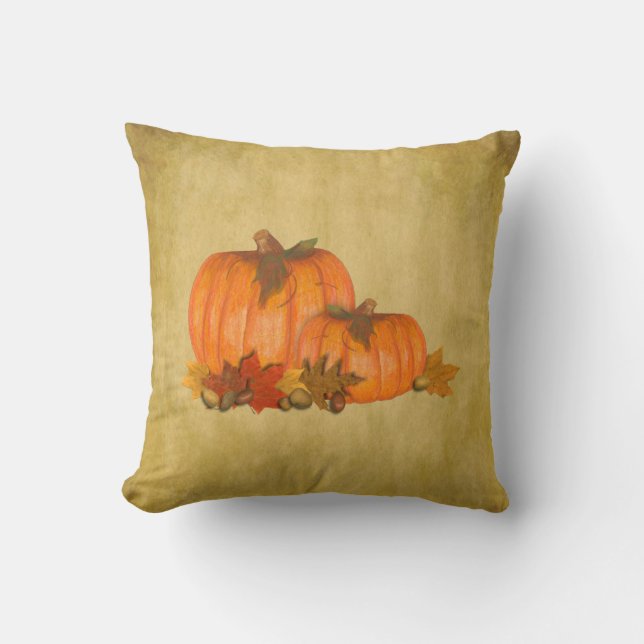 Fall Pumpkins Pillow (Front)