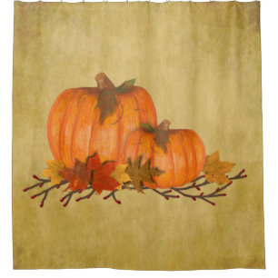 Fall Pumpkins Shower Curtain