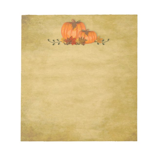 Fall Pumpkins Small Notepad (Front)