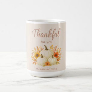 Fall Pumpkins & Sunflowers Elegant Thanksgiving Coffee Mug