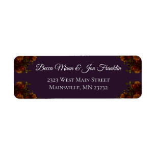 Fall Purple Rustic Orange Wedding Elegant Gothic