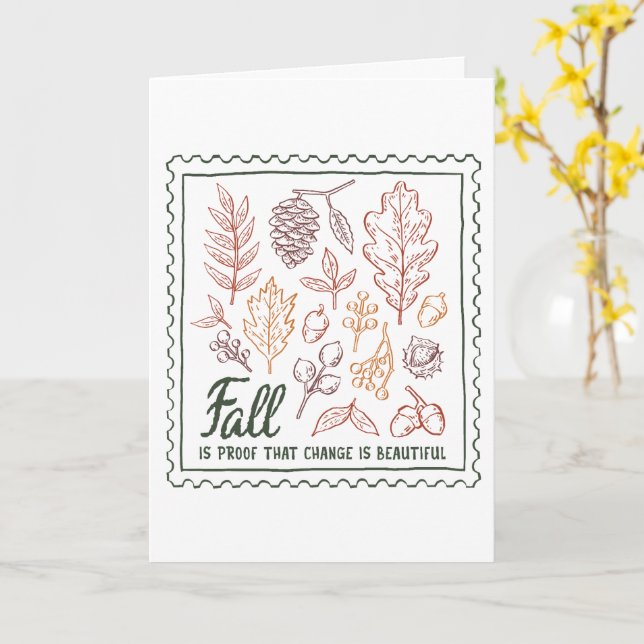 Fall Quote  Card (Yellow Flower)