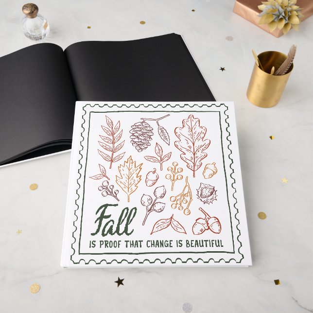 Fall Quote  Guest Book (Front Open)
