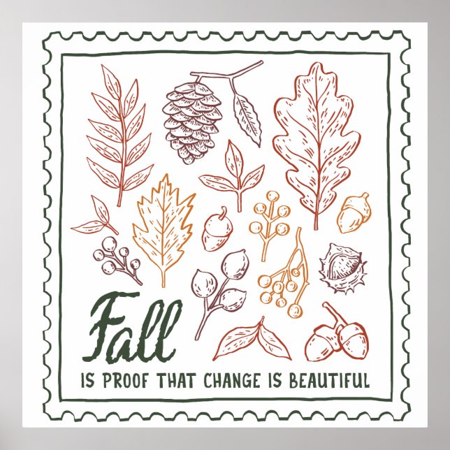Fall Quote  Poster (Front)
