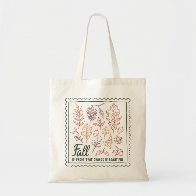 Fall Quote  Tote Bag (Front)