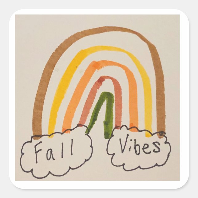Fall rainbow sticker (Front)