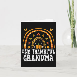 Fall Rainbow Thankful Grandma Thanksgiving Family Card