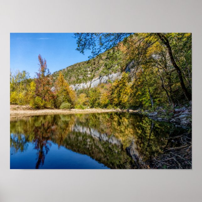 Fall Reflections At Buffalo National River Poster (Front)