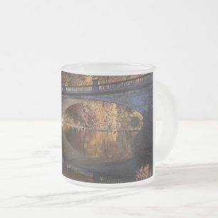 Fall Reflections at the Vanderbilt Estate Frosted Glass Coffee Mug