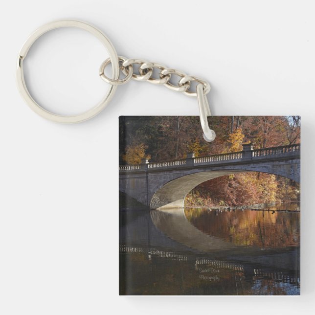Fall Reflections at the Vanderbilt Estate Key Ring (Front)