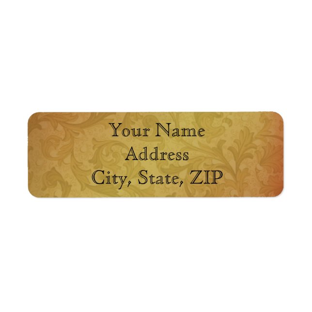 Fall Regency in Black and  Gold Damask Anniversary (Front)