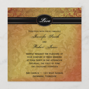 Fall Regency Wedding Invitation